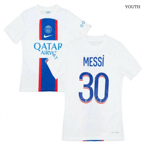 2022-23 Paris Saint Germain Authentic Youth Third Shirt Messi #30